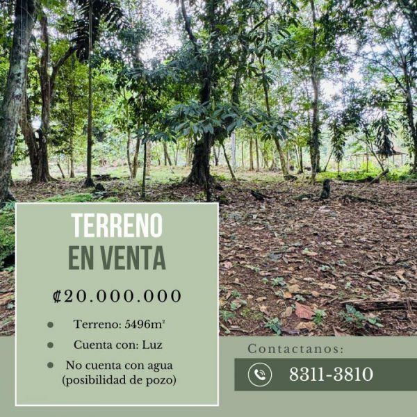 Terreno a la venta en Guápiles