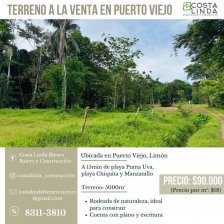 Terreno en Venta en Puerto Viejo Guápiles, Limón