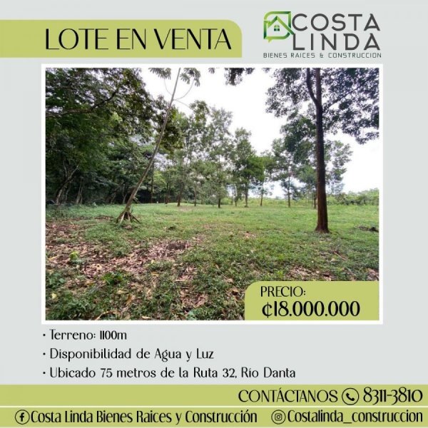 Terreno en Venta en Rio Danta Guapiles, Limón
