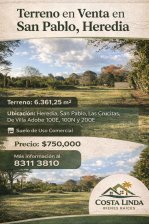 Terreno en Venta en San Pablo San Pablo, Heredia