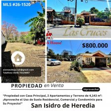 Terreno en Venta en Las Cruces San Isidro, Heredia