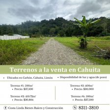 Terreno en Venta en Carbón Cahuita, Limón